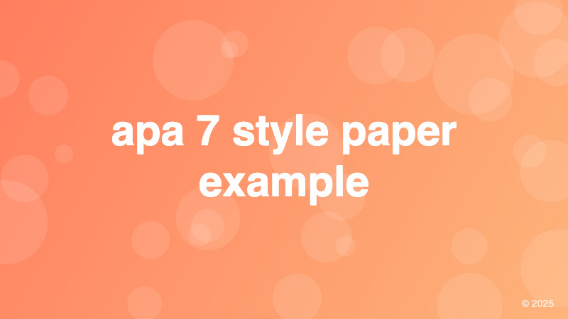 apa 7 style paper example