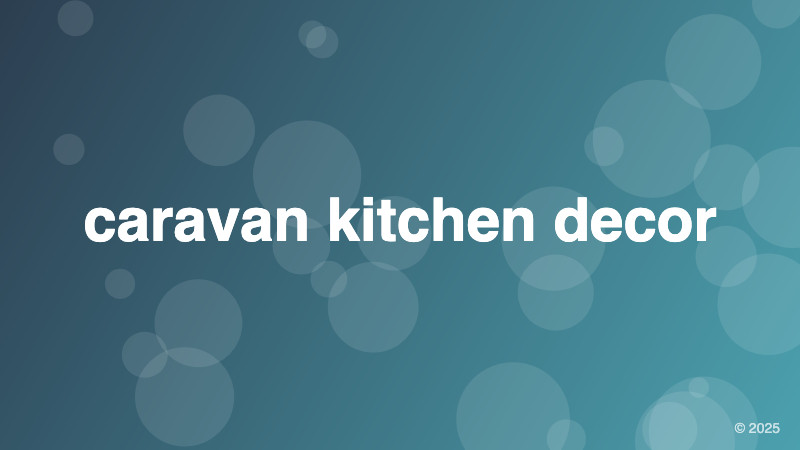 caravan kitchen decor