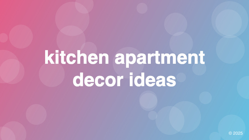 kitchen apartment decor ideas