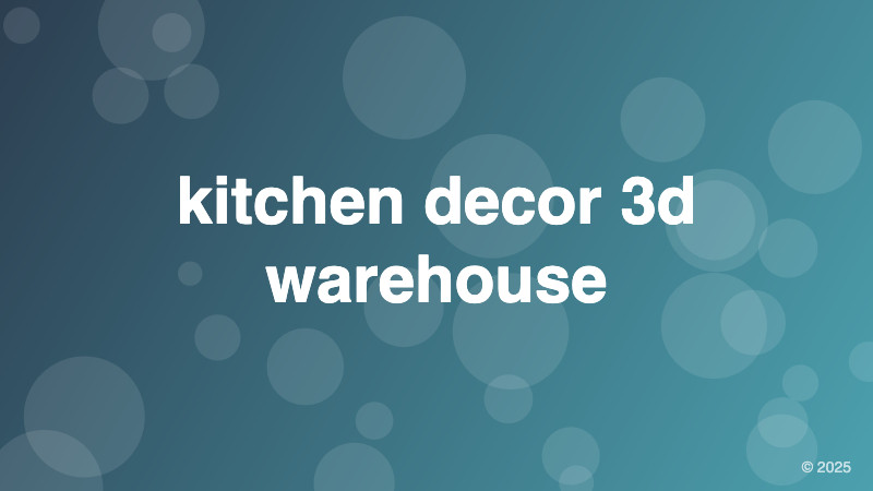 kitchen decor 3d warehouse