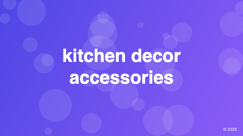 kitchen decor accessories