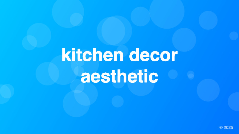 kitchen decor aesthetic