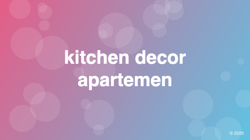 kitchen decor apartemen