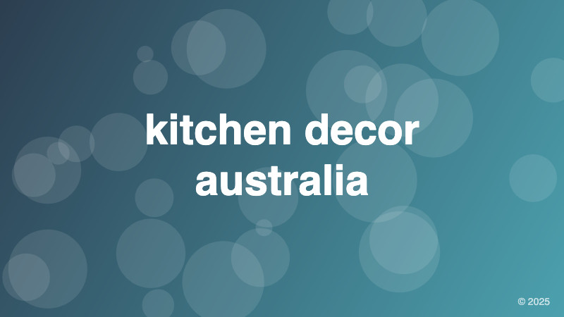 kitchen decor australia