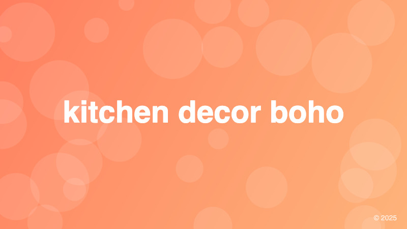 kitchen decor boho