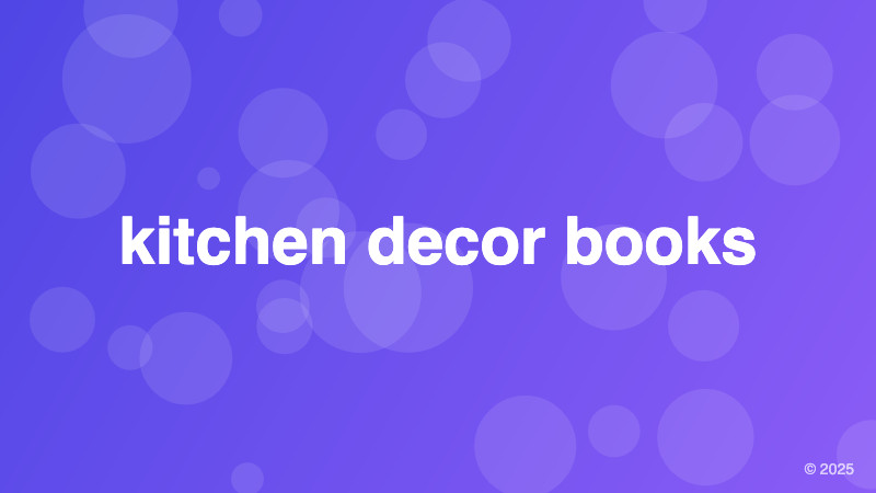 kitchen decor books
