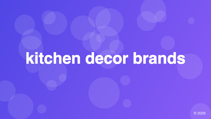 kitchen decor brands