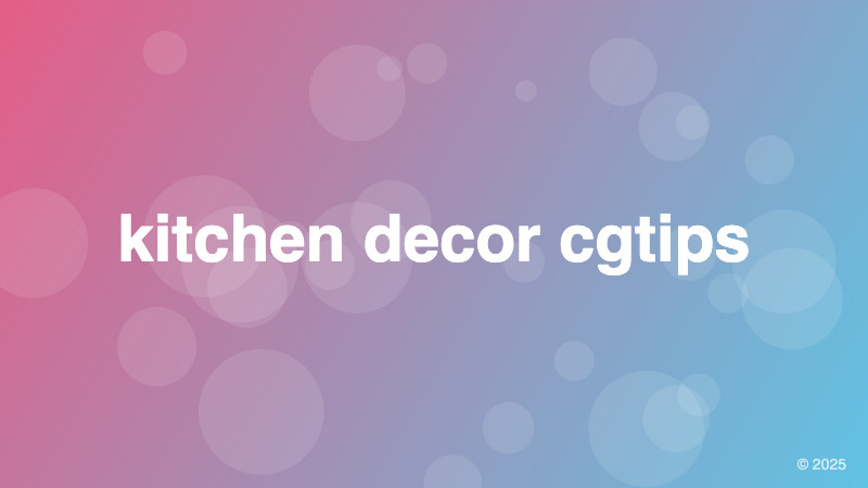 kitchen decor cgtips