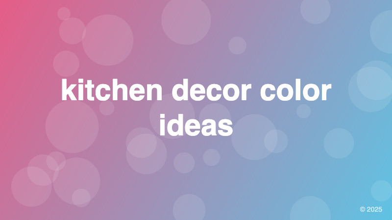kitchen decor color ideas