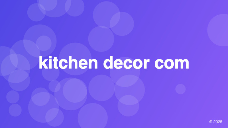 kitchen decor com