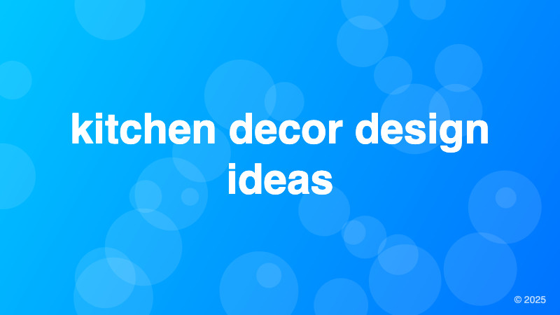 kitchen decor design ideas