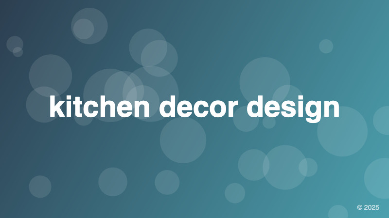 kitchen decor design