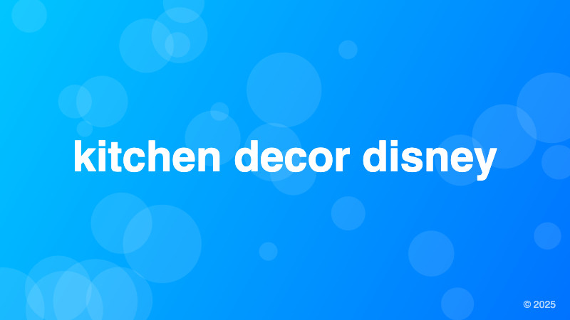 kitchen decor disney