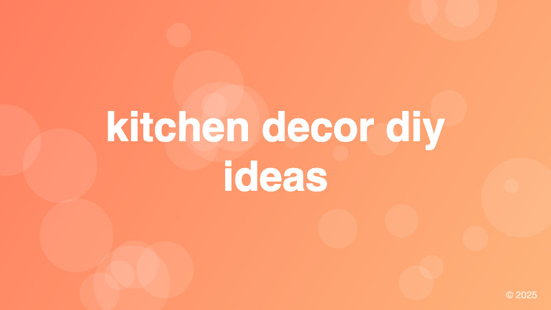 kitchen decor diy ideas