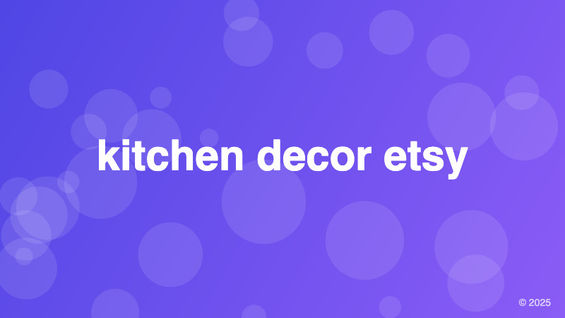 kitchen decor etsy