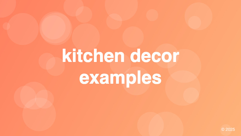 kitchen decor examples