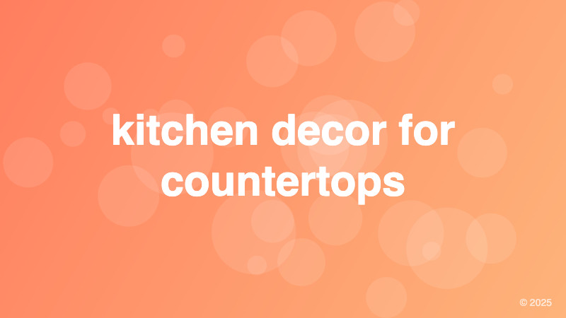 kitchen decor for countertops