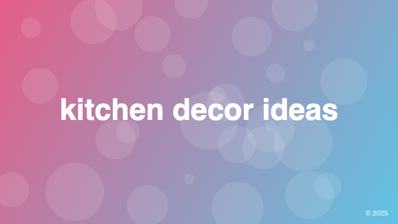 kitchen decor ideas
