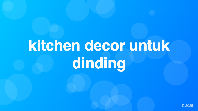kitchen decor untuk dinding