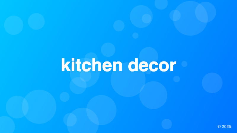 kitchen decor