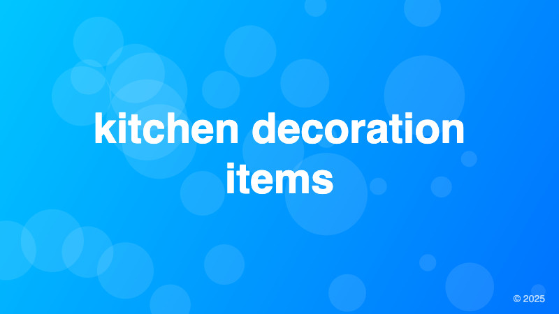 kitchen decoration items