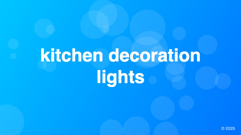 kitchen decoration lights