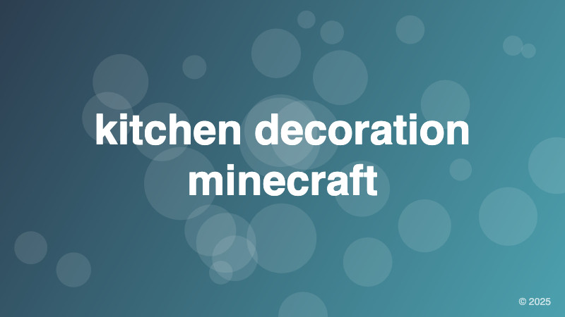 kitchen decoration minecraft