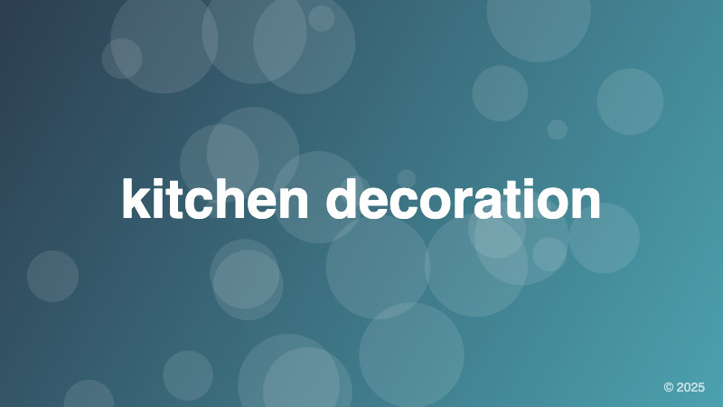 kitchen decoration