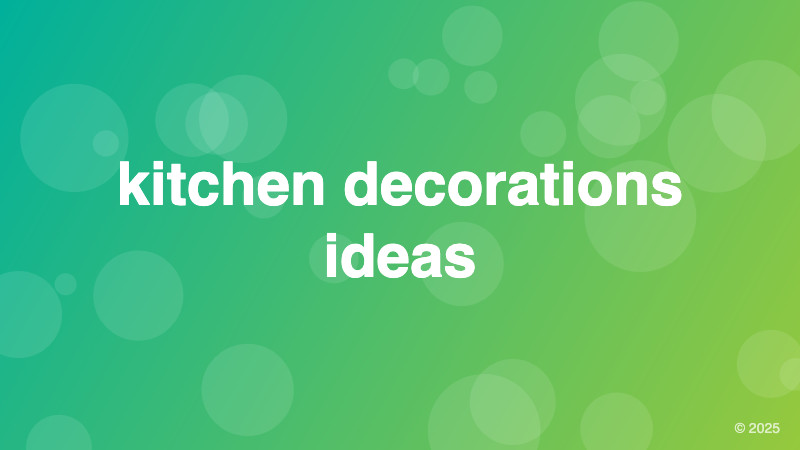 kitchen decorations ideas