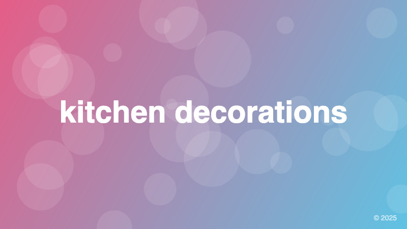 kitchen decorations