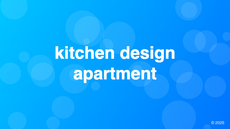 kitchen design apartment