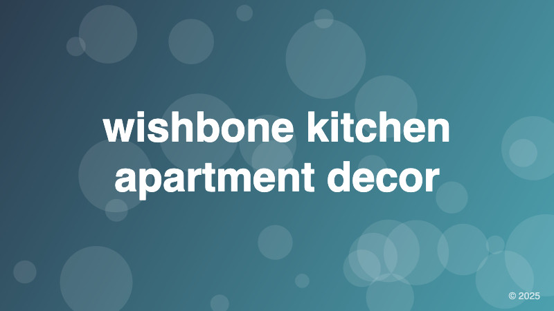 wishbone kitchen apartment decor